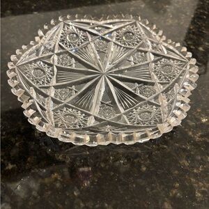 7” Cut Glass Dish